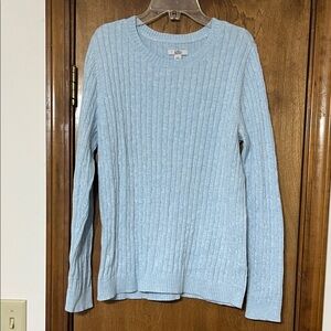 Croft & Barrow Light Blue Ribbed Sweater